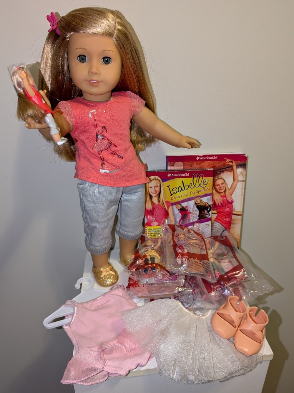 American Girl Isabelle Palmer GOTY 2014 Ultimate Bundle, Doll, DVD, Book, McD's